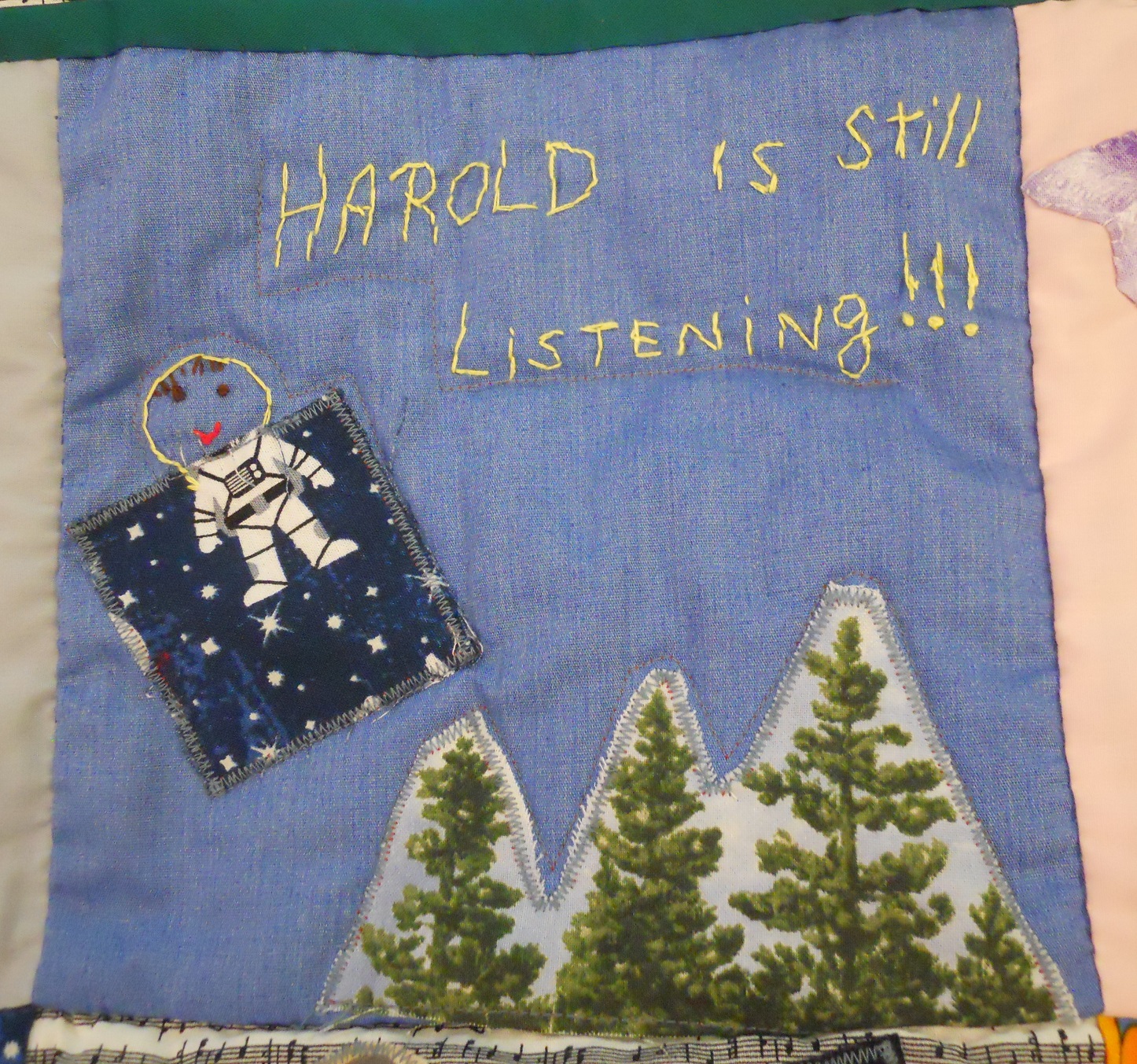 Harold is still listening block
